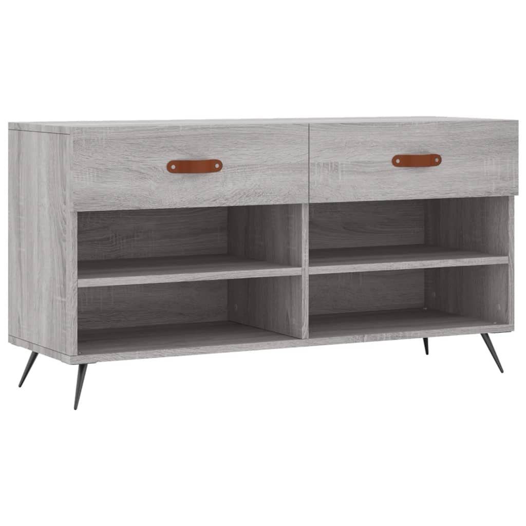 vidaXL Schuhschrank NA Schuhregal Schuhbank Grau Sonoma 102x35x55 cm Spanplatte