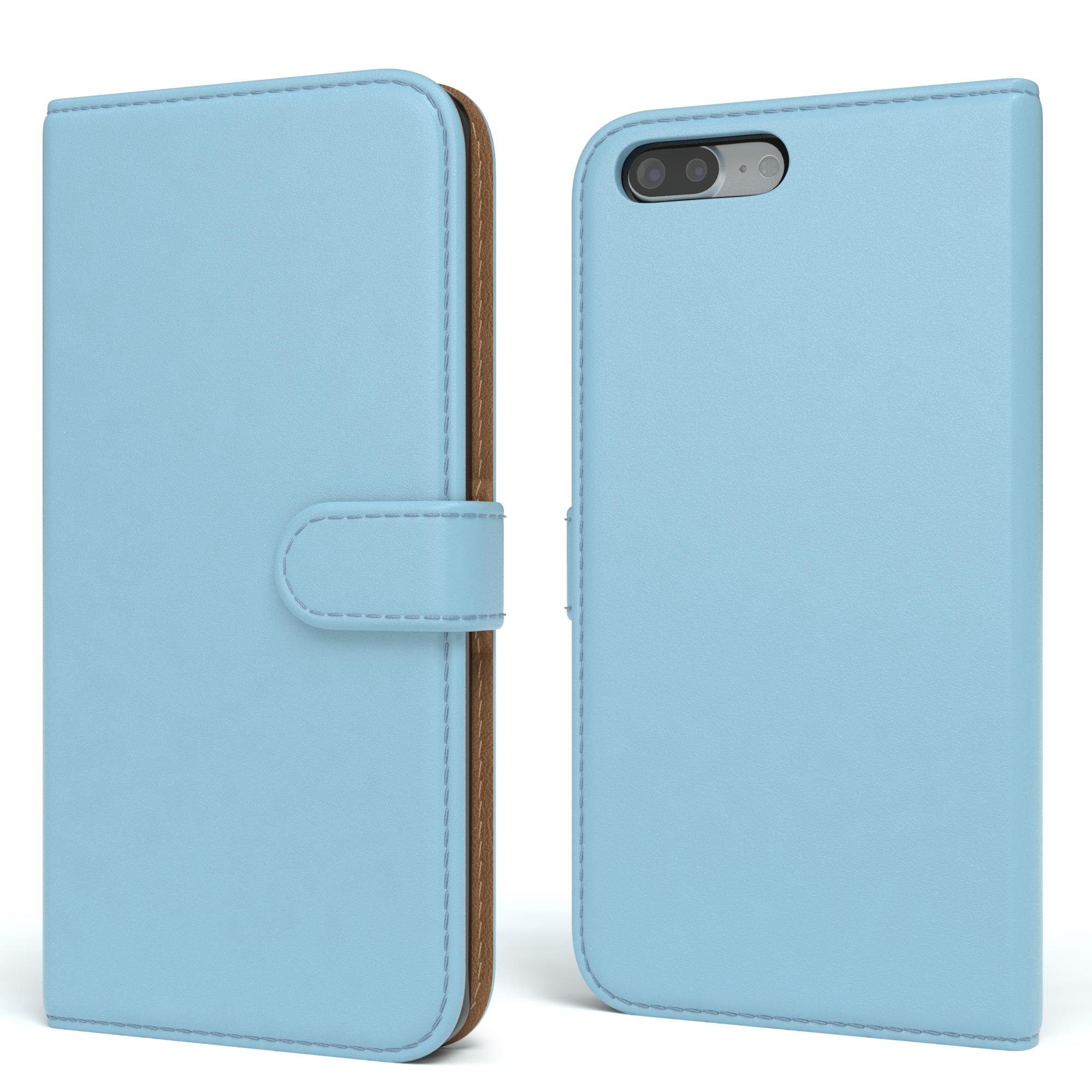 EAZY CASE Handyhülle Bookstyle Farbig für iPhone 8 Plus / iPhone 7 Plus, Schutzhülle mit Standfunktion Kartenfach Handytasche aufklappbar Etui