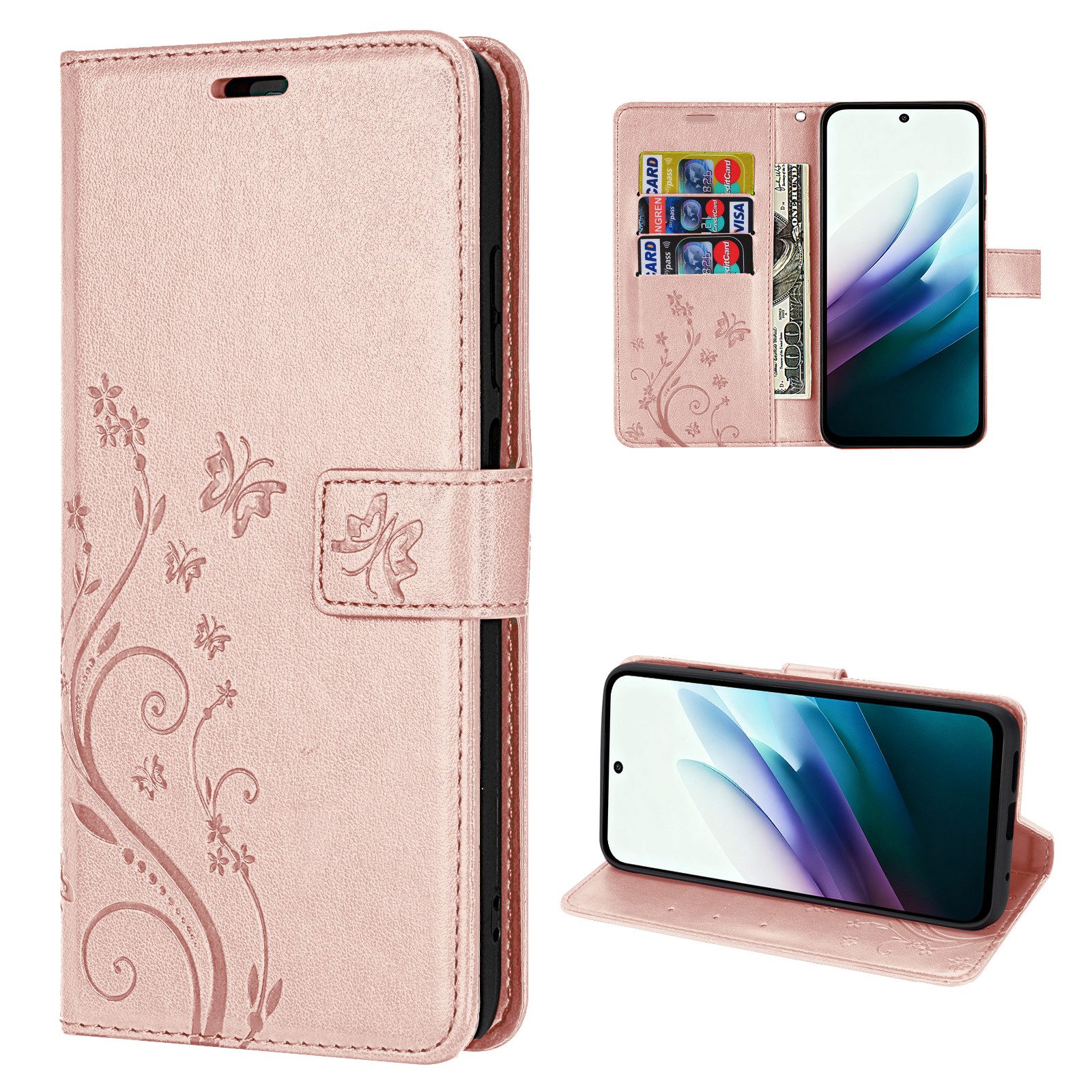 betterfon Handyhülle Handytasche für Xiaomi Redmi 15 4G / 5G Klapphülle mit Kartenfächern, Bookstyle-Hülle: Magnetverschluss 3 Kartenfächer & Standfunktion