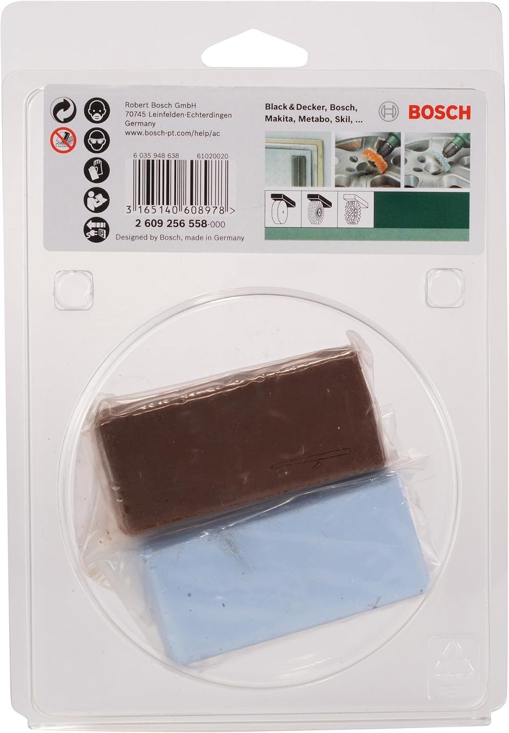 BOSCH Polierpad BoschPolierpaste 2 Stk. Grob und Fein