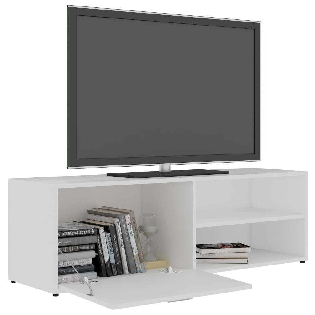 furnicato TV-Schrank 120x34x37 cm Weiß Holzwerkstoff