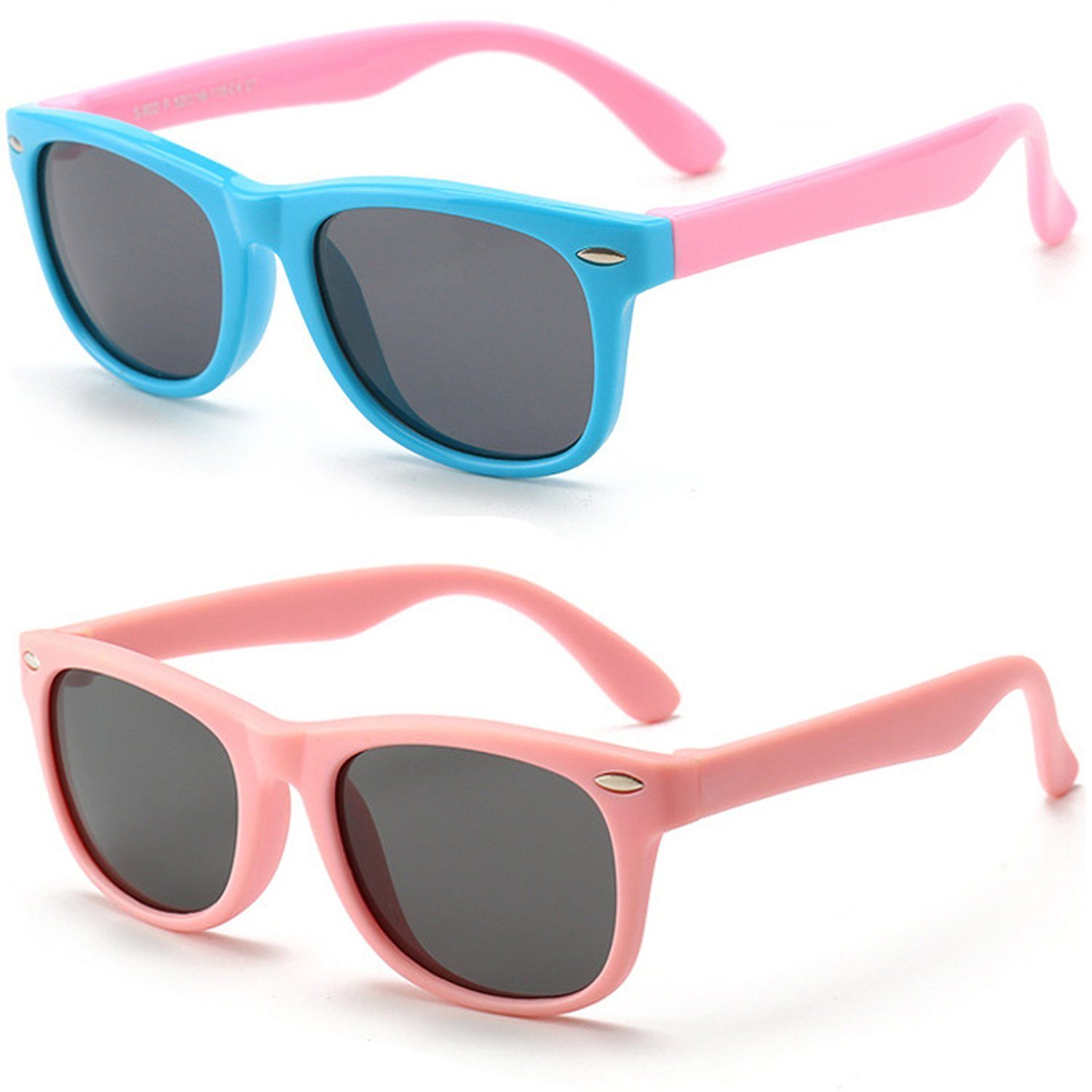 Runde polarisierte Kinder Sonnenbrille Silikon Flexible Sicherheit Kinder  Sonnenbrille Mode Jungen Mädchen Schattierungen Brille UV400