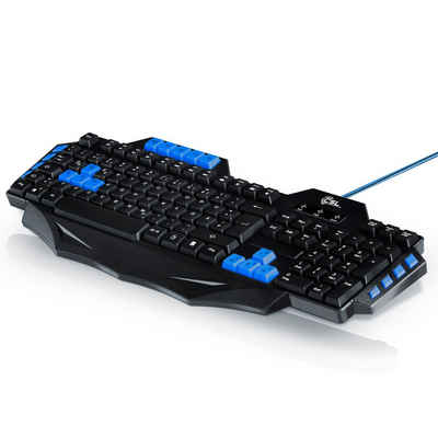CSL Gaming-Tastatur (USB Gaming Tastatur mit 5 Makro Tasten exzellenter Schreibe- & Spielkomfort)