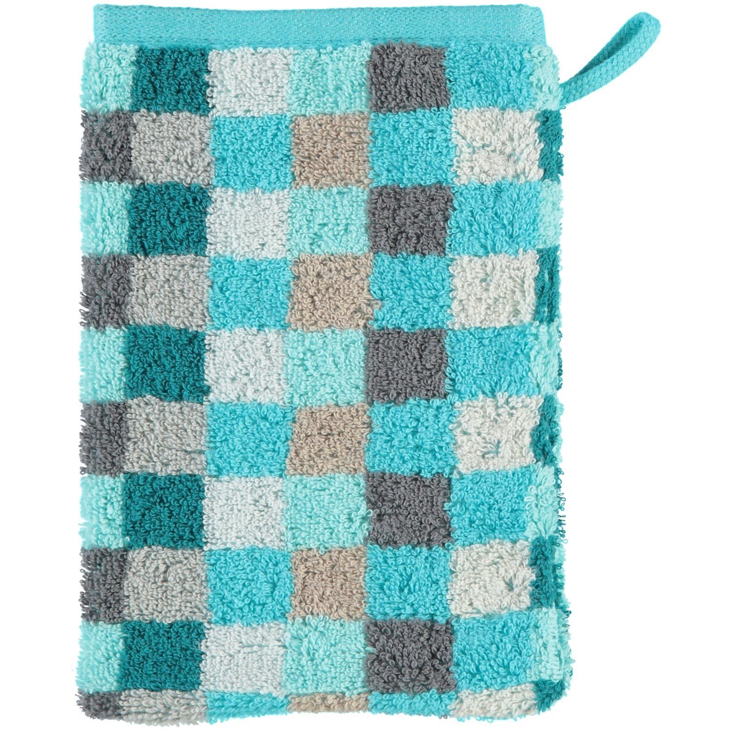 Cawö Handtuch Unique Karo 942 türkis