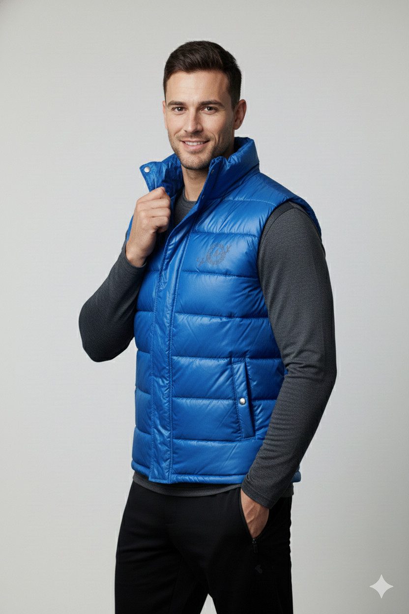 SUBLEVEL Steppweste Outdoor Puffer-Weste mit Stehkragen – Bild 2 von 5