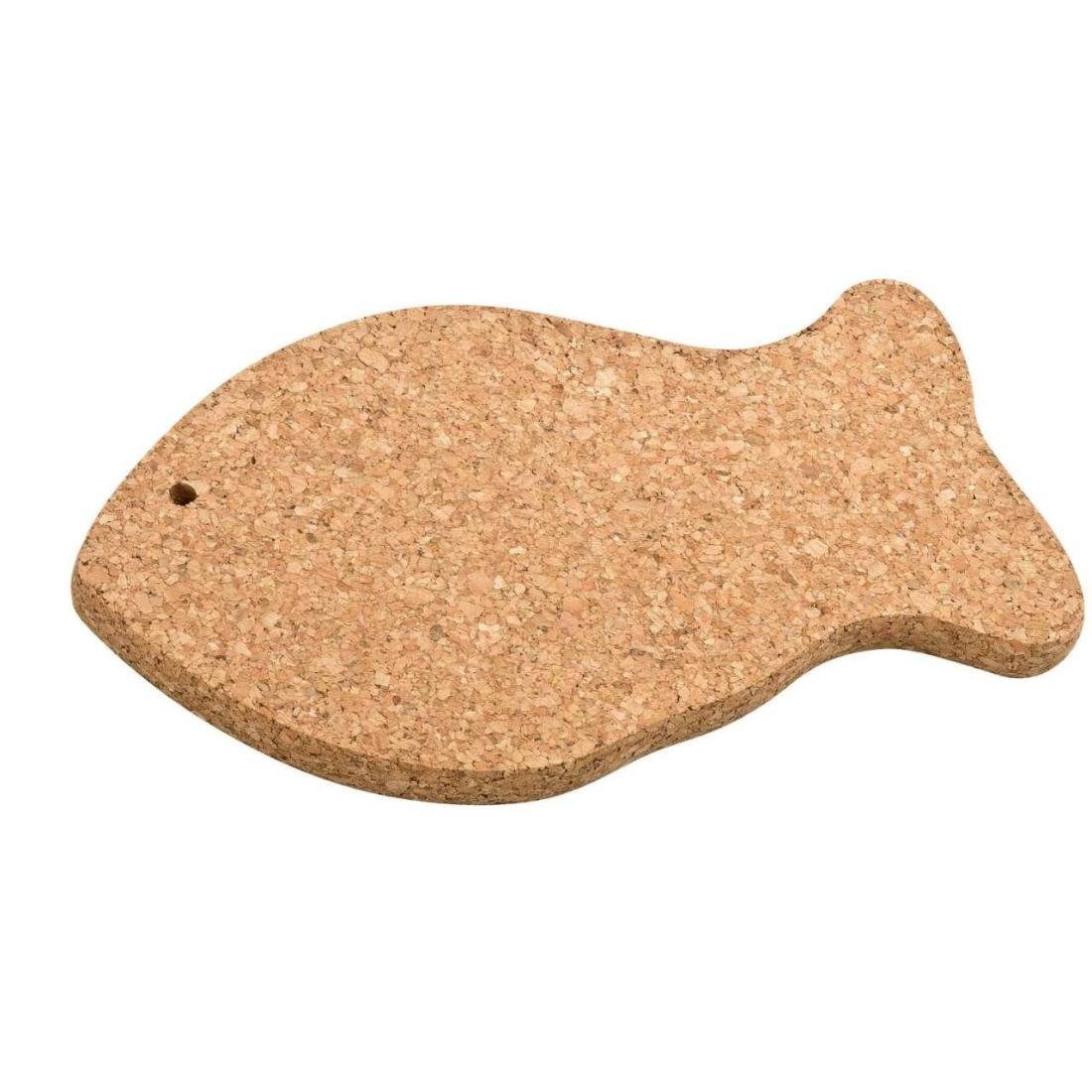Kork-Deko.de Topfuntersetzer in der Form eines Fischs (Größe M) für Töpfe & Pfannen