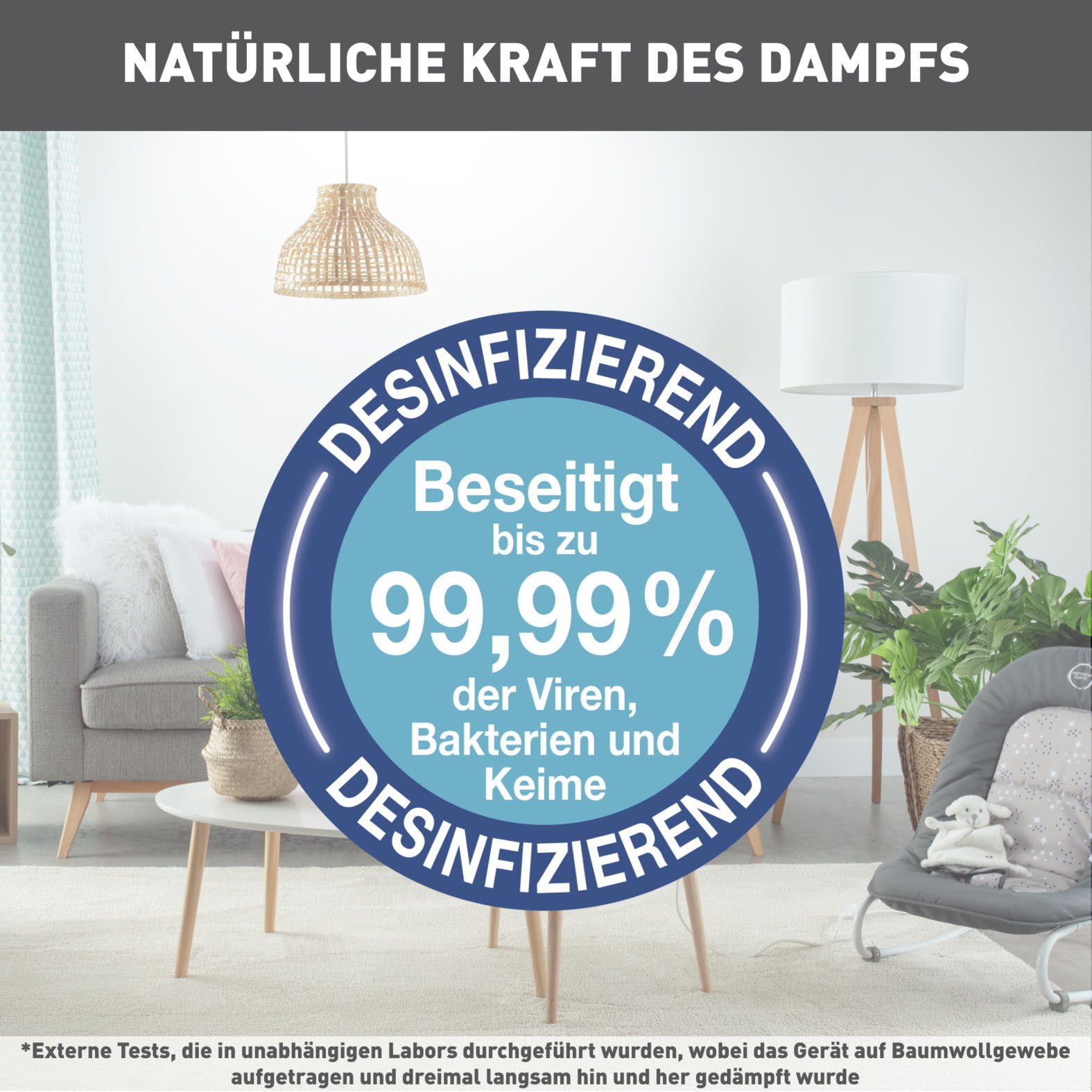 Tefal Dampfbürste Access Steam Force, 2000 Watt, 190 ml Wassertank, entkeimend, 2000 W, kraftvolle Dampfleistung, 25 Sekunden Aufheizzeit, Steamer, DT8250