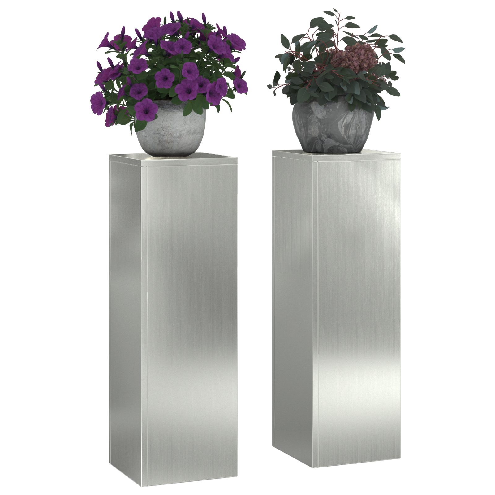 vidaXL Blumenständer Outdoor-Pflanzensäulen 2 Stk. 24x24x75 günstig online kaufen