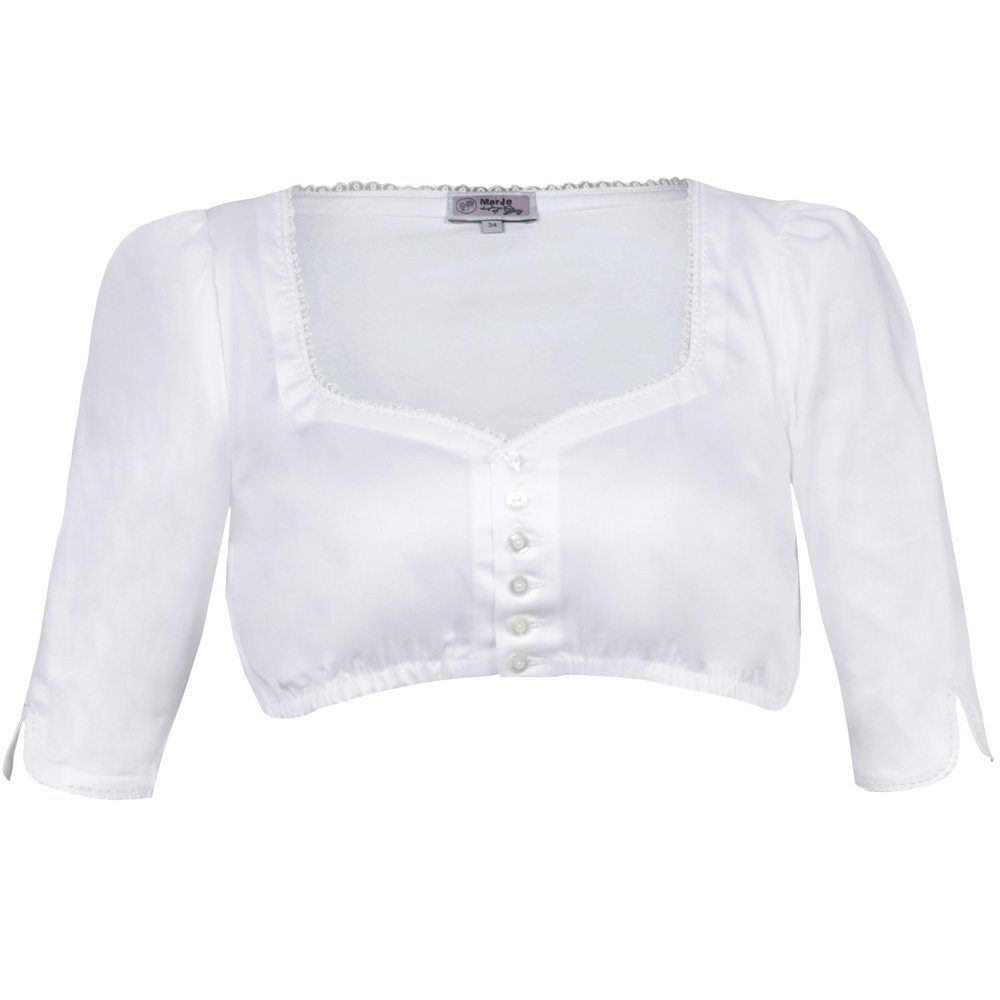 MarJo Dirndlbluse 'Kathrin-Maurina' Halbarm Traditionell, Weiß günstig online kaufen