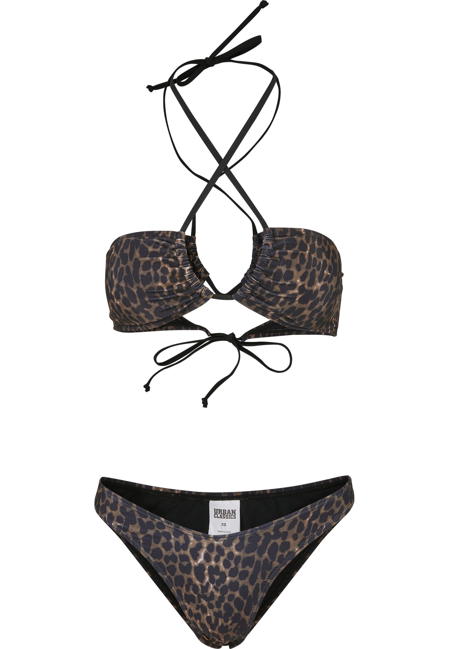 URBAN CLASSICS Bügel-Bikini Urban Classics Damen Ladies AOP Hot V Bikini günstig online kaufen
