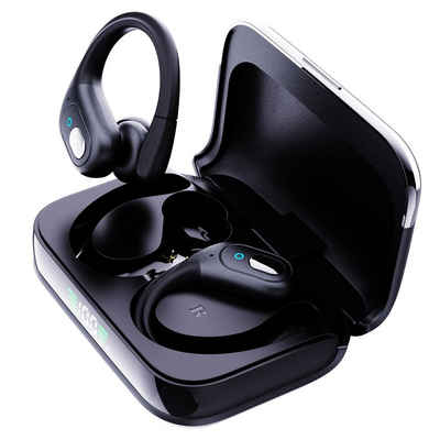 REDOM Wireless Kopfhörer Headset Ohrhörer Earbuds Bluetooth HiFi Stereo Bluetooth-Kopfhörer (Lärmreduzierung, Siri, Bluetooth 5.3, Ladeetui mit LED Anzeige, Touch, Wasserdicht, Kabellos, Geräuschisolierung)