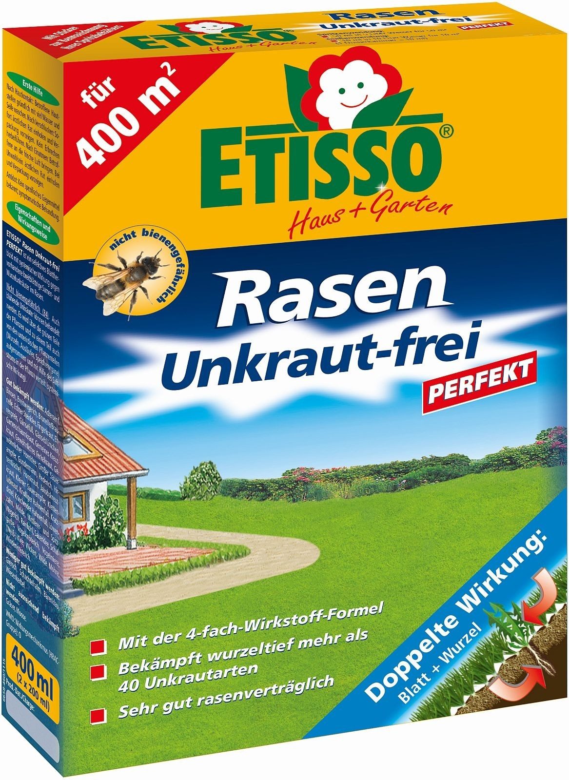 Frunol Delicia Unkrautbekämpfungsmittel Etisso Rasen Unkrautfrei perfekt 2x200 ml