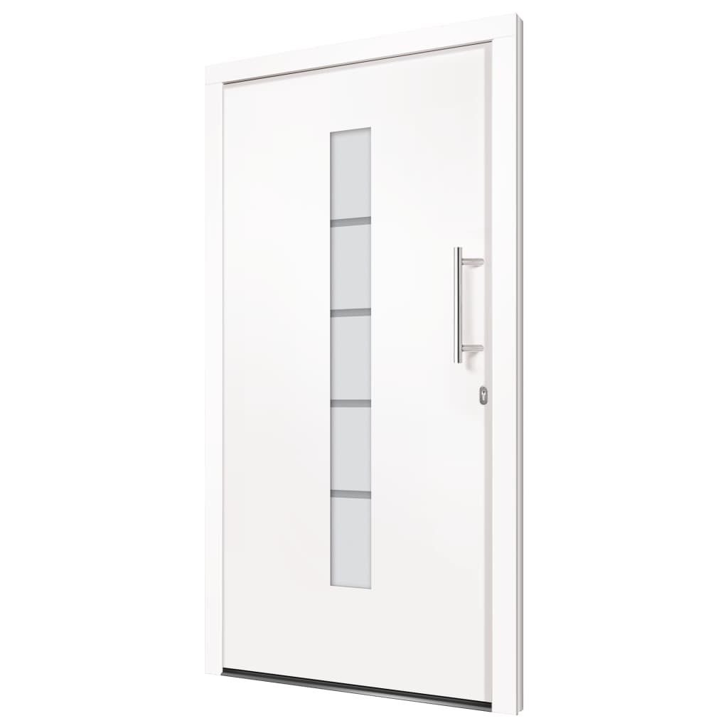 vidaXL Haustür Haustür Aluminium und PVC Weiß 100x200 cm (1-St)