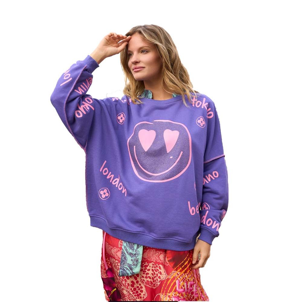 Miss Goodlife Sweatshirt Miss Goodlife MG12994 Roundneck Heartface City Str günstig online kaufen