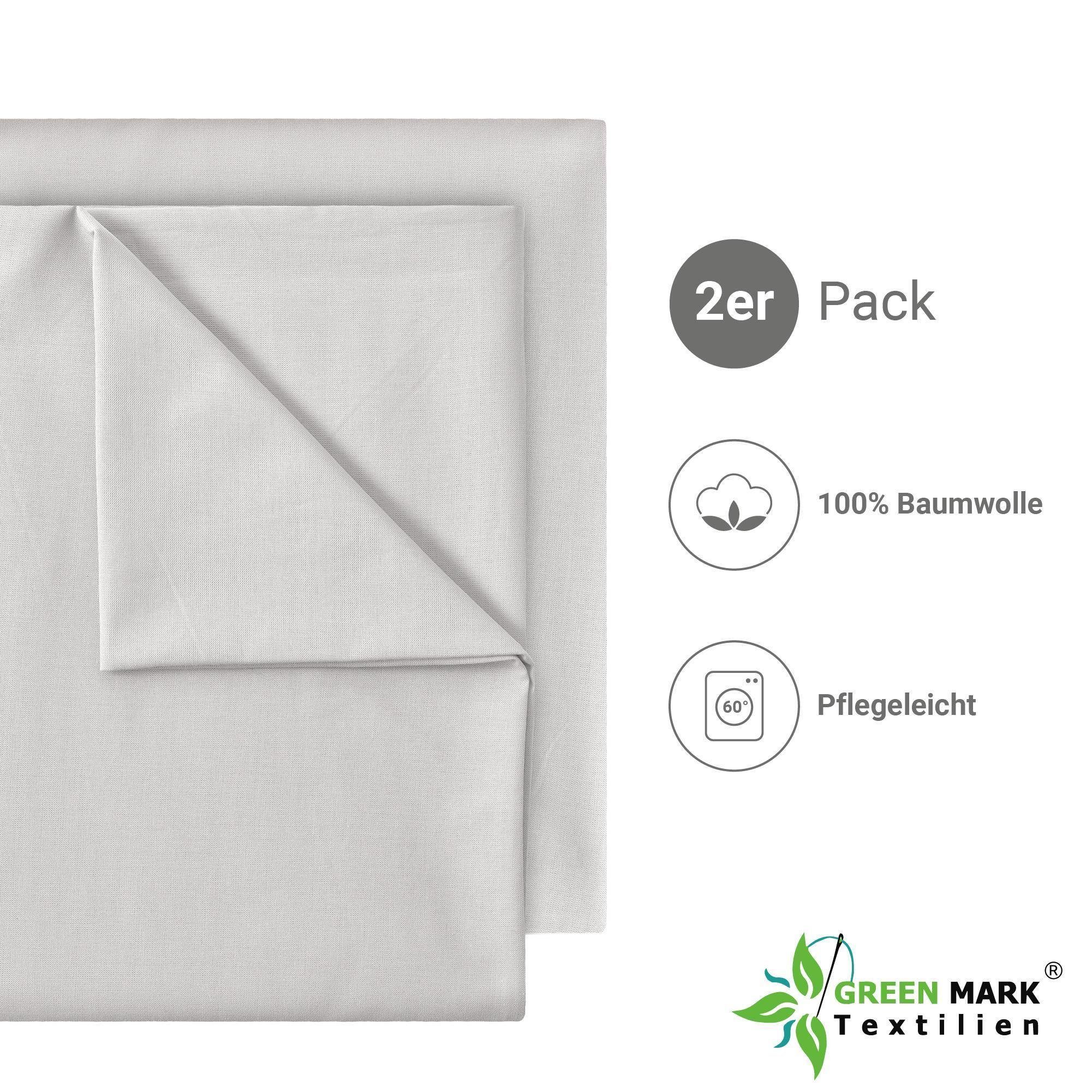 NatureMark Bettlaken 2er-Set klassisches Betttuch Haustuch, 100% Baumwolle, günstig online kaufen