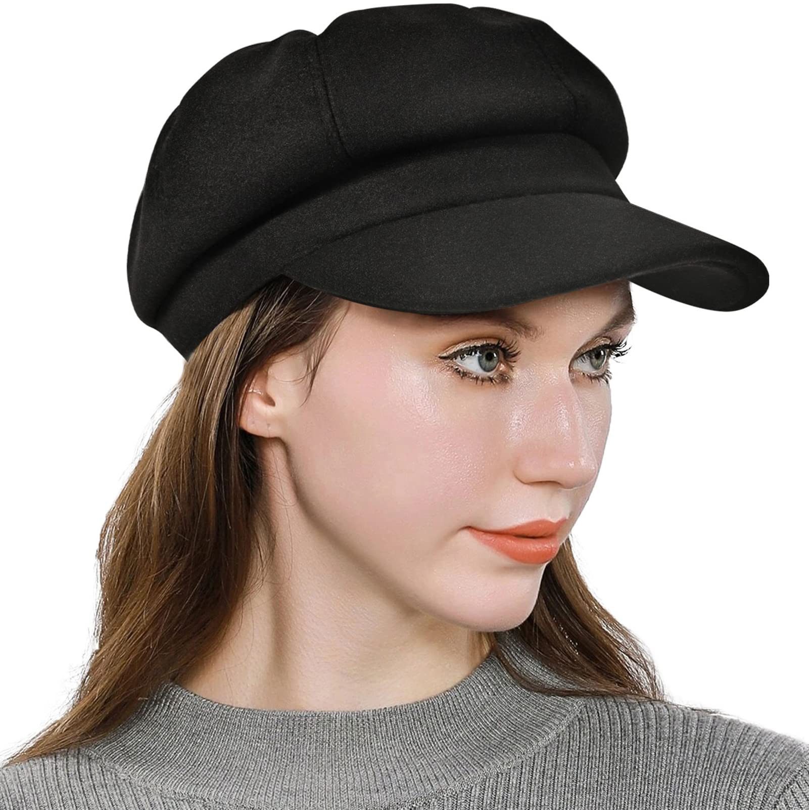 Bextsrack Baskenmütze Schirmmütze Barett Cap Ballonmütze mit Visier für Vie günstig online kaufen