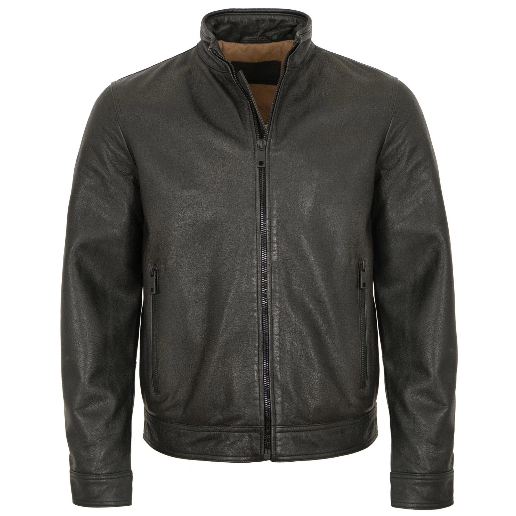 MILESTONE Lederjacke MSJack Milestone - Herren Lederjacke Lammnappa schwarz