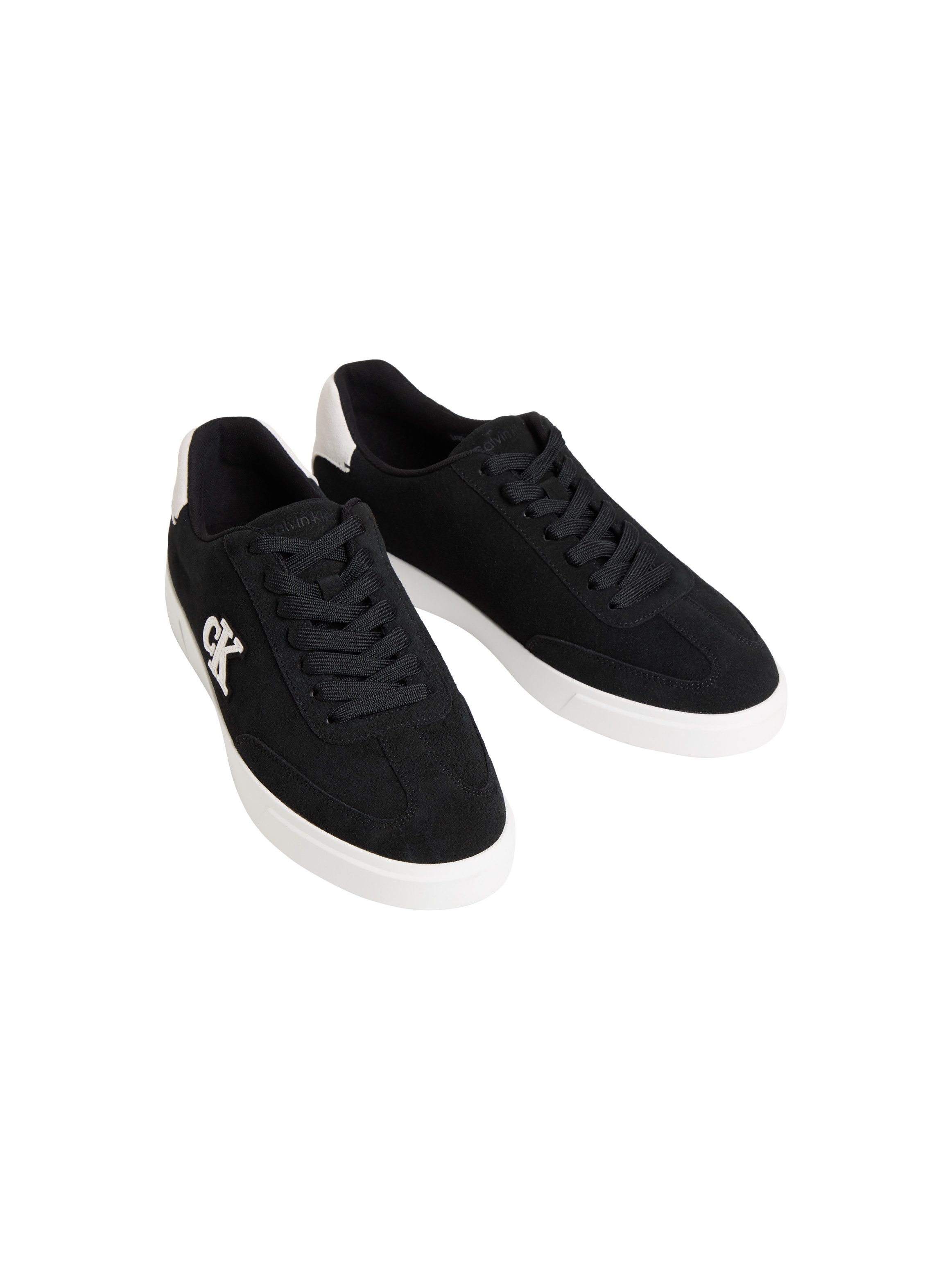 Calvin Klein LOW PROF CUPSOLE SU Sneaker Schnürschuh, Halbschuh, Freizeitsneaker mit seitlichem CK-Logo