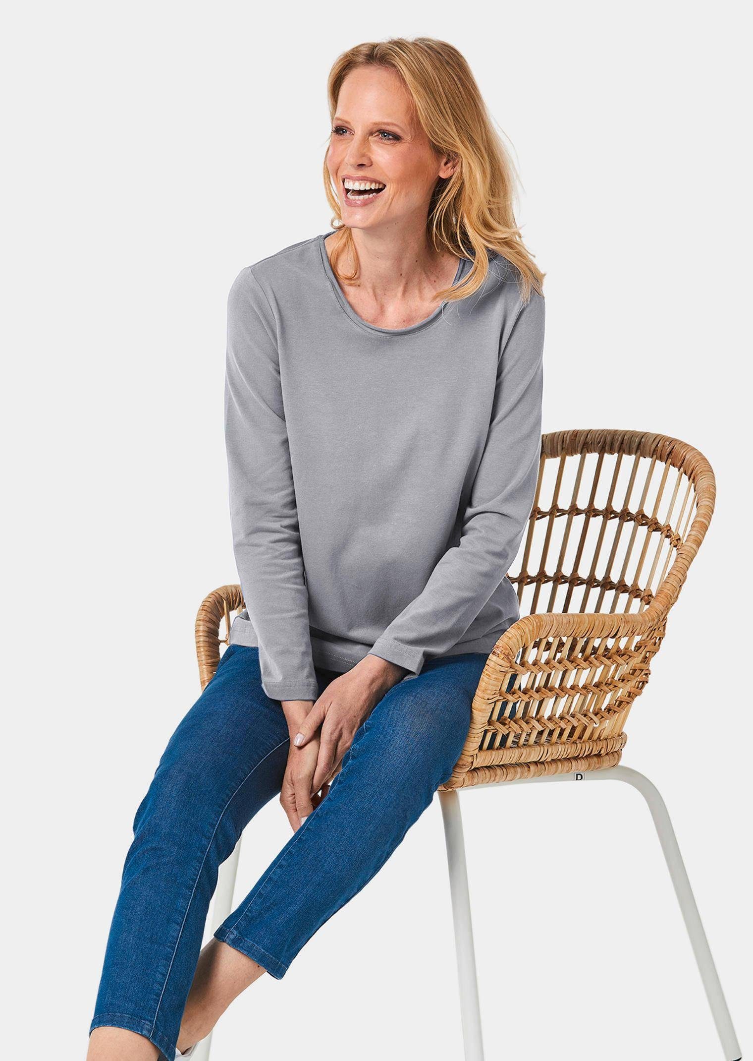 GOLDNER Langarmshirt T-Shirt mit Rundhals – Bild 5 von 5