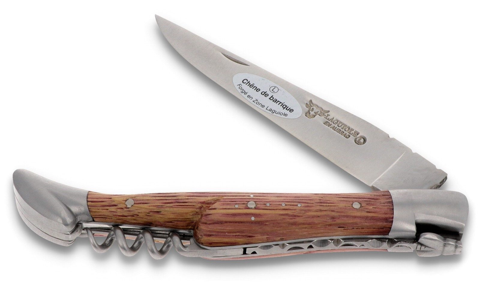 Laguiole en Aubrac Taschenmesser L0312BARIF, 12cm Griff Fasseiche - Консервные ножи - Klinge Backen Stahl satiniert