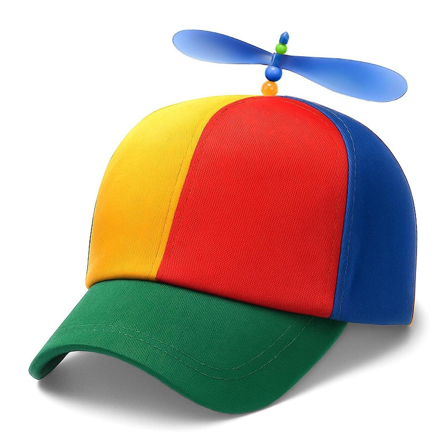LuxusKollektion Clown-Kostüm Propellermütze Erwachsene Bunt Verstellbar