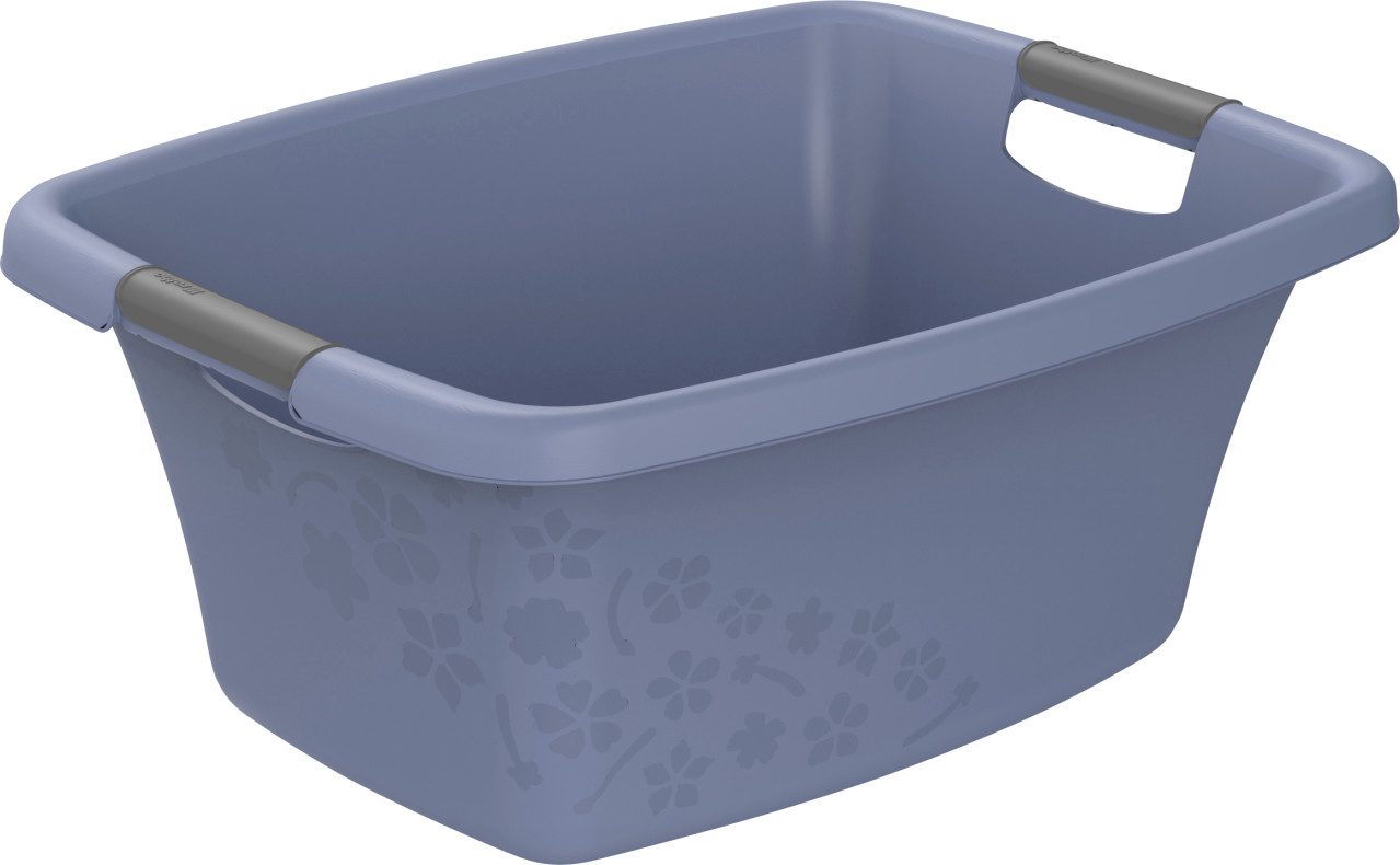 Wäschekorb Rotho Wäschewanne Flowers 25 L horizon blue