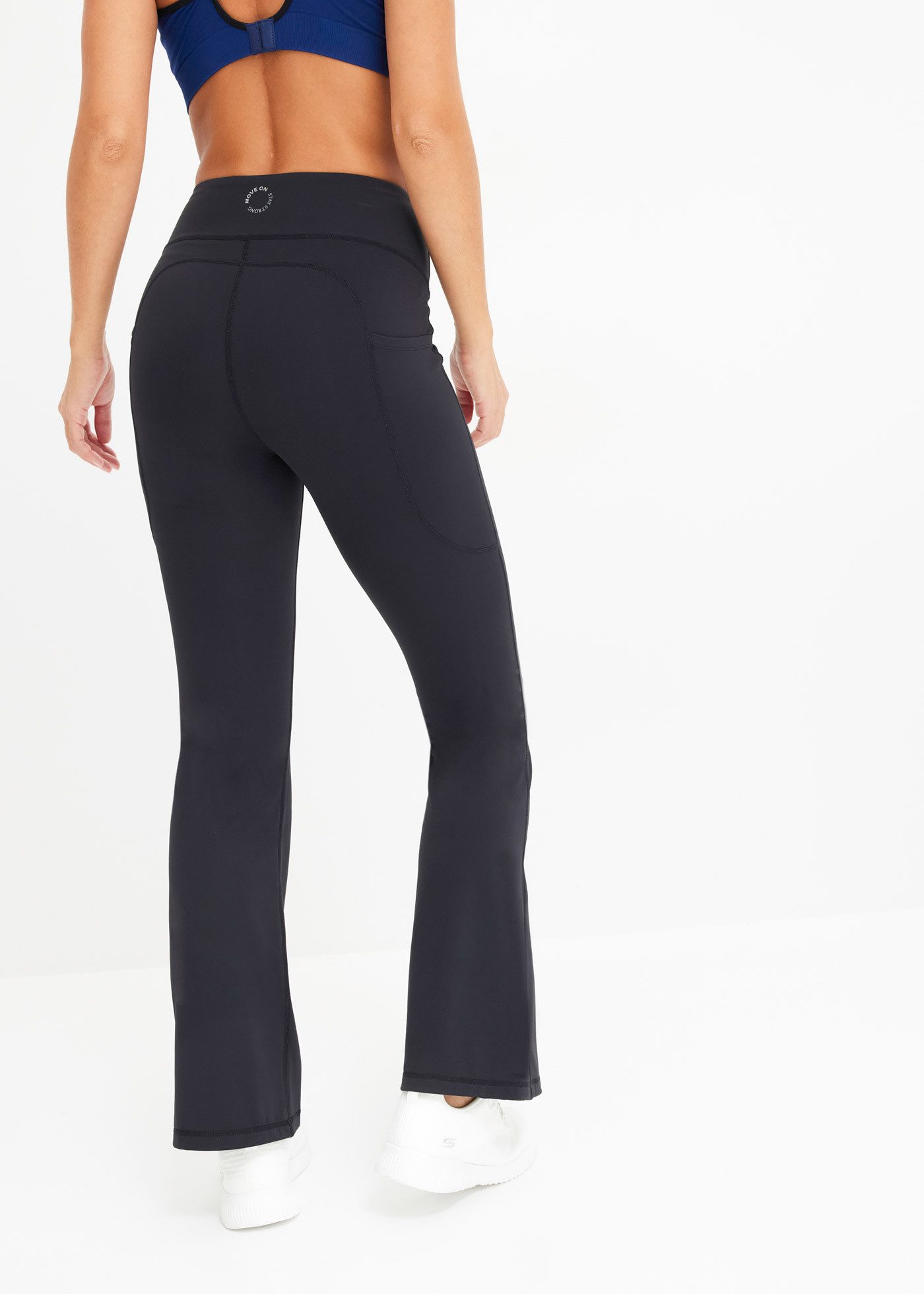 bonprix Funktionsleggings aus weichem Material, mit doppeltem Taillenbund, Regular Fit