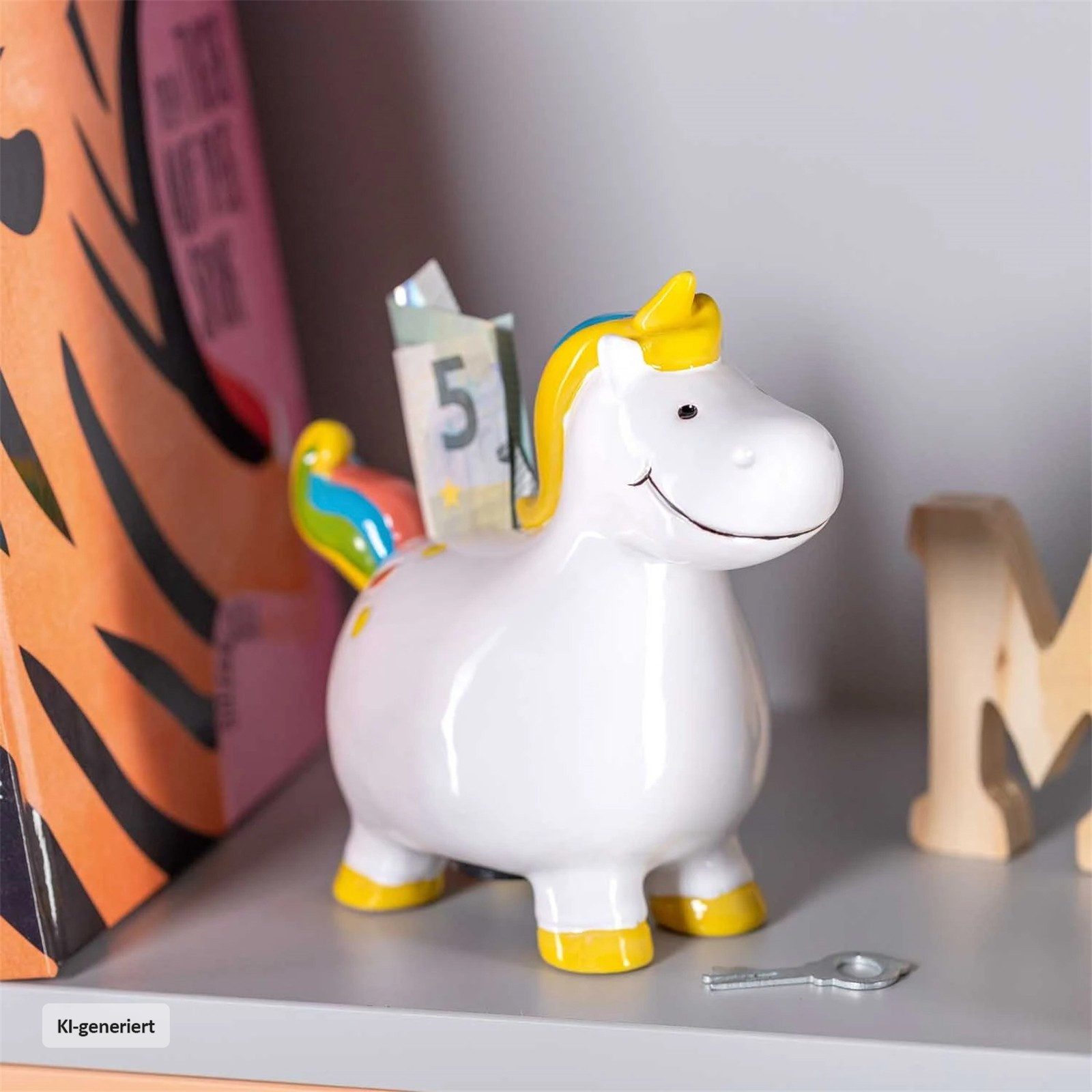 LEONARDO Spardose Spardose 14 cm Einhorn BAMBINI, (Stück, 1-tlg., 1 Spardose ohne Dekoration), Geschenkidee