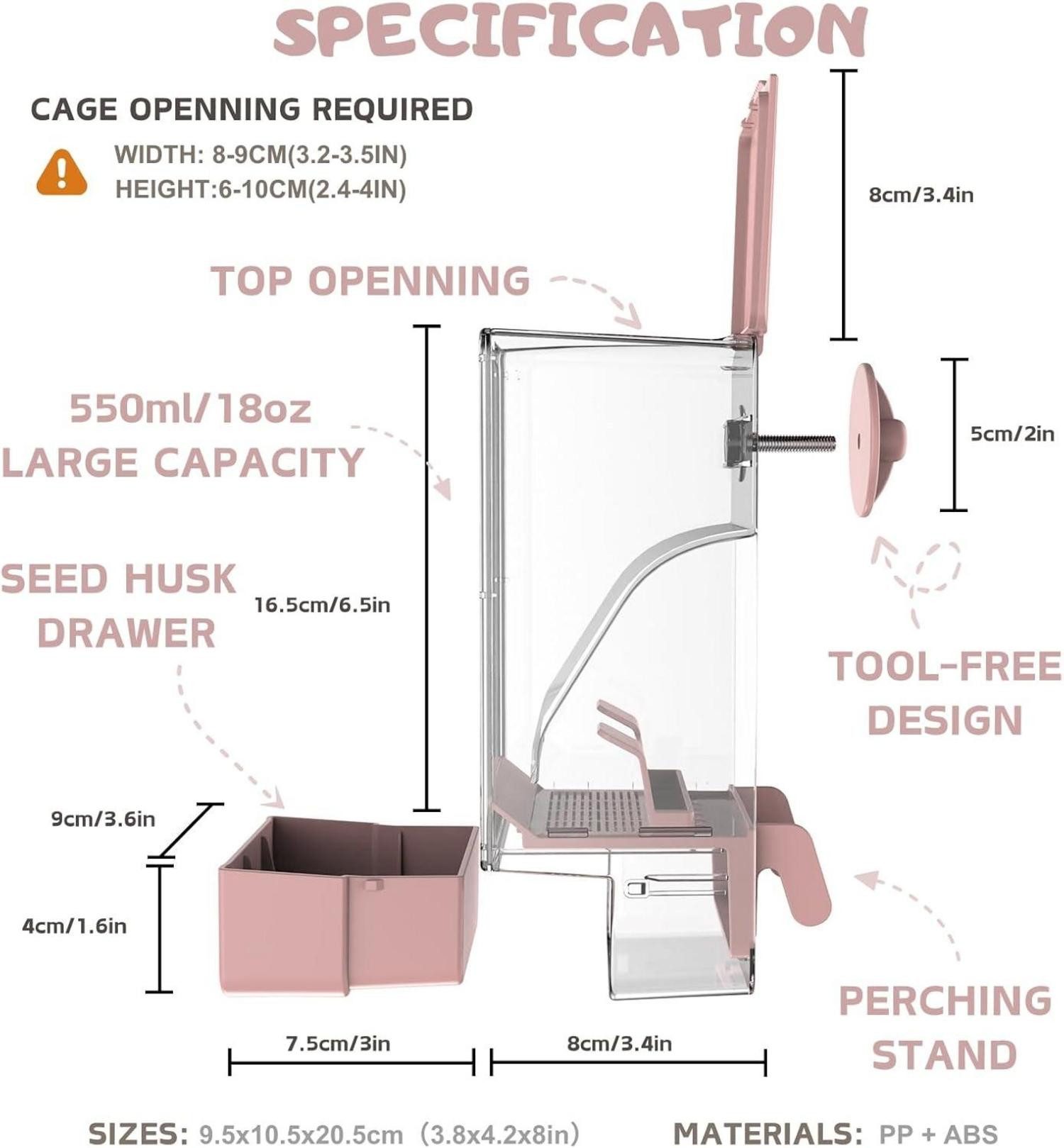 LuxusKollektion Vogelhaus Automatischer Vogelfutterspender mit Sitzstange günstig online kaufen