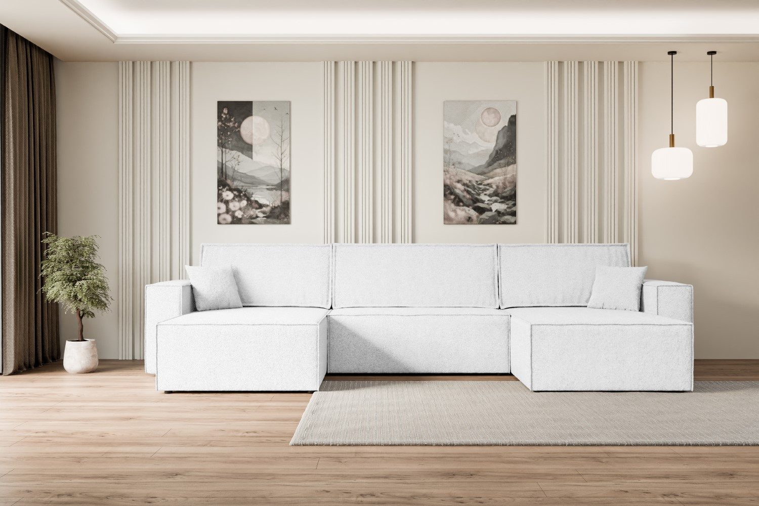ALTDECOR Wohnlandschaft CELTIC-XLU, Couch mit Schlaffunktion, günstig online kaufen