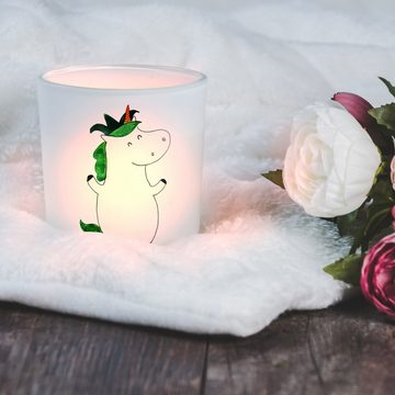 Mr. & Mrs. Panda Windlicht Einhorn Joker - Transparent - Geschenk, Kerzenglas, Teelichthalter, W (1 St), Hitzebeständig