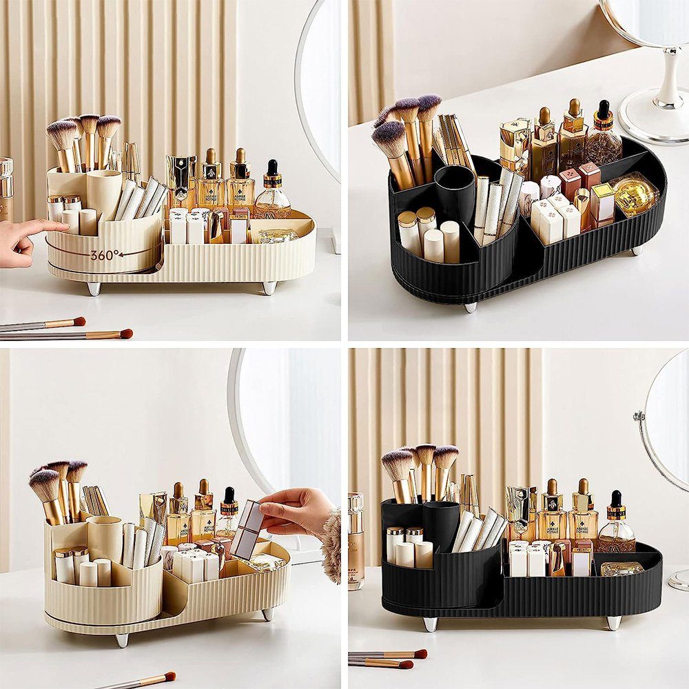 Globly 360° Drehbarer Make-up-Organizer – Kosmetik-Aufbewahrung Für Pinsel, Parfüm & Co.