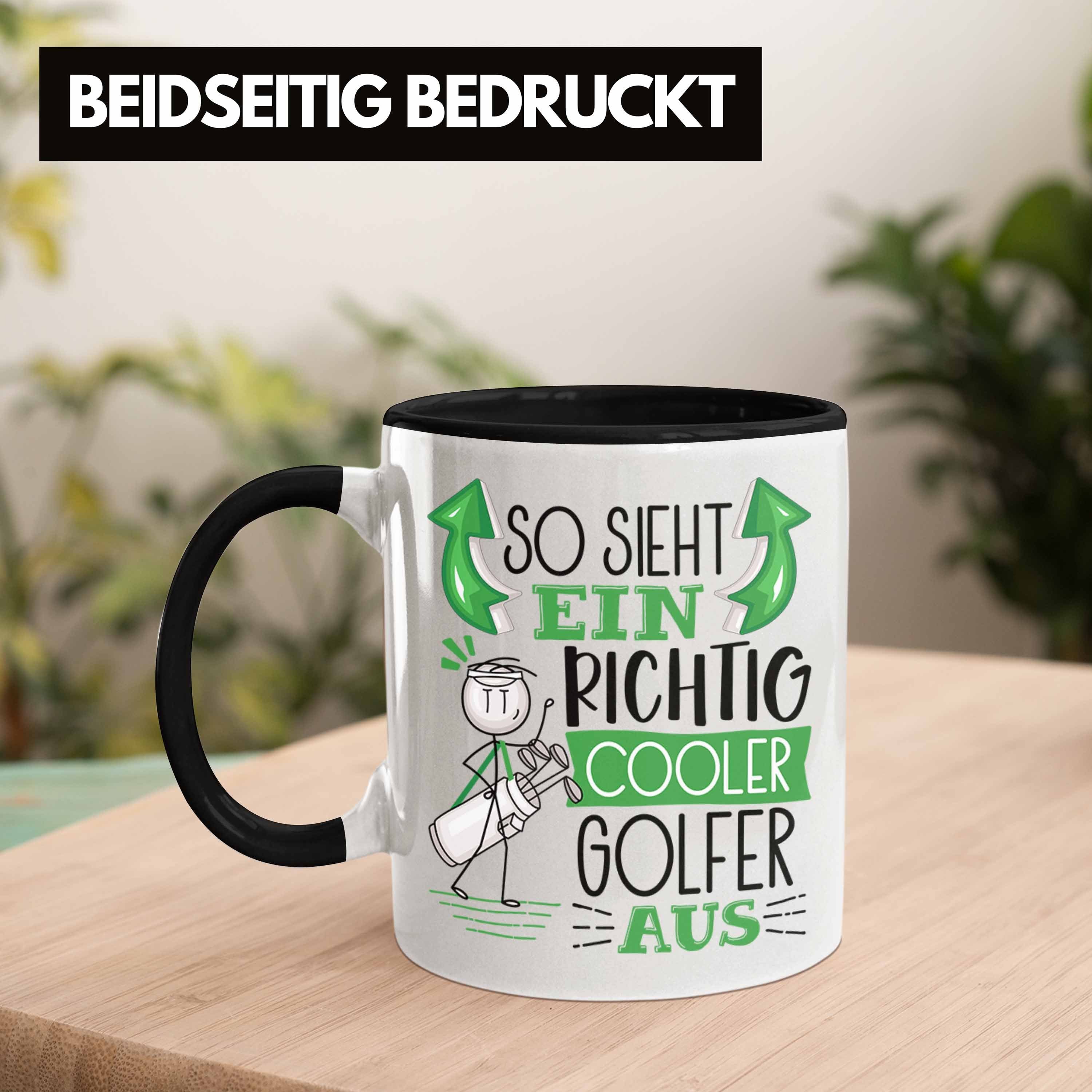 Ein Schwarz Golf-Spieler Tasse Sieht So Tasse Richtig Cooler Geschenk Trendation Golf-Spieler