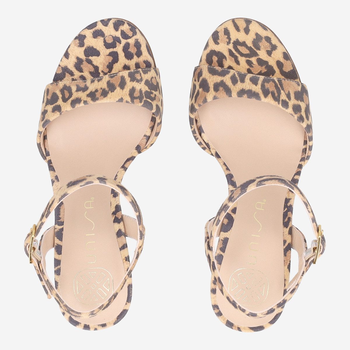 Unisa Unisa NAHIA_LKD CANNELLE LEO, Sandaletten, Braun kombiniert, Damen Sandalette