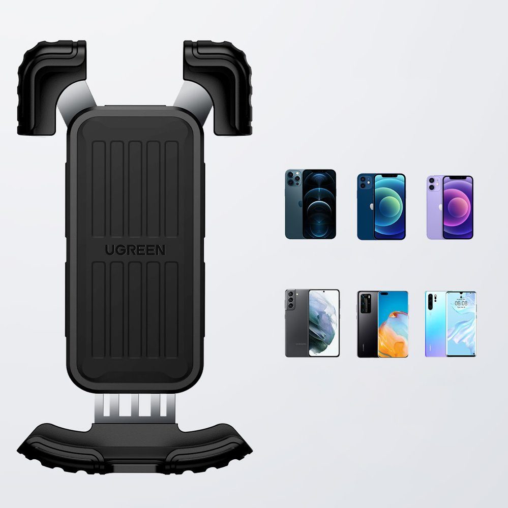 UGREEN Smartphone-Halterung Universal Handyhalter für Fahrrad Motorrad Lenker LP494 schwarz
