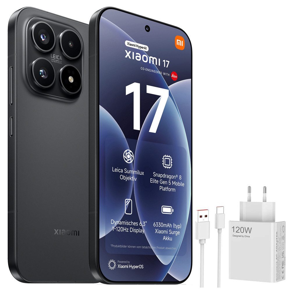 Xiaomi Xiaomi 17 12+512GB Smartphone & 120W HyperCharge Handy (50 MP Kamera)