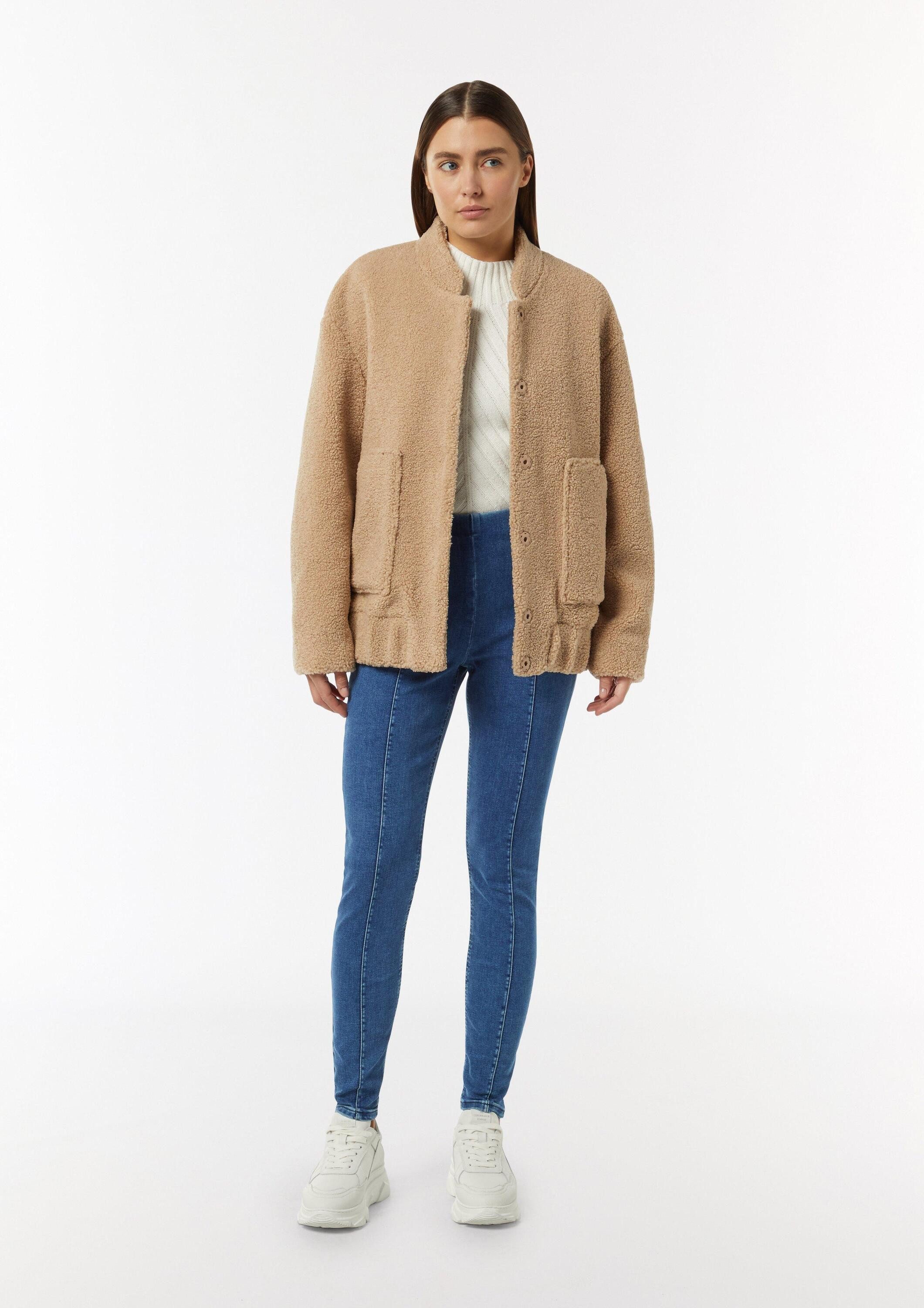 comma Skinny-fit-Jeans Jeans-Hose Elastische Jeggings mit Ziernähten