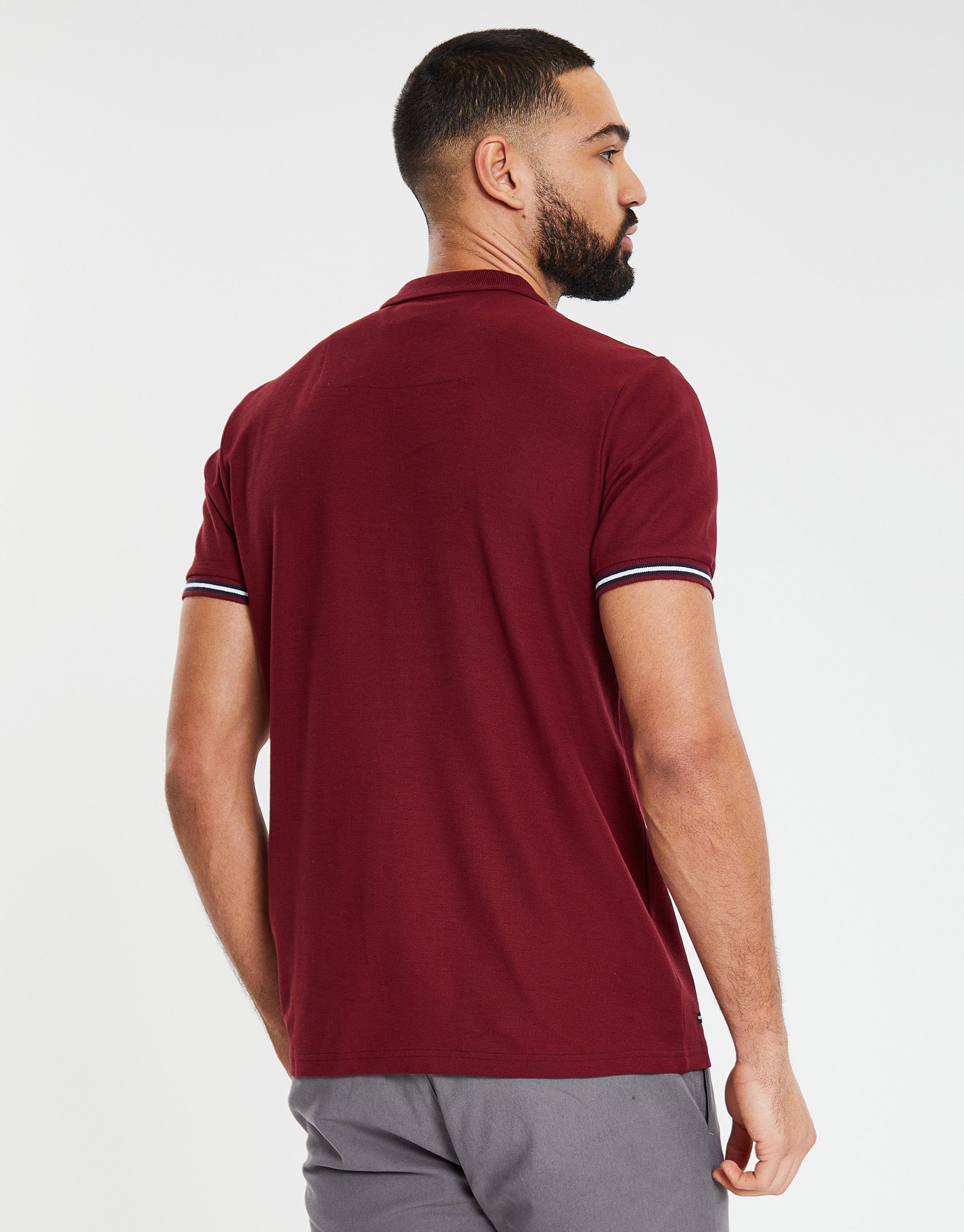 Dunkelrot Mayall THB Threadbare Polo Poloshirt