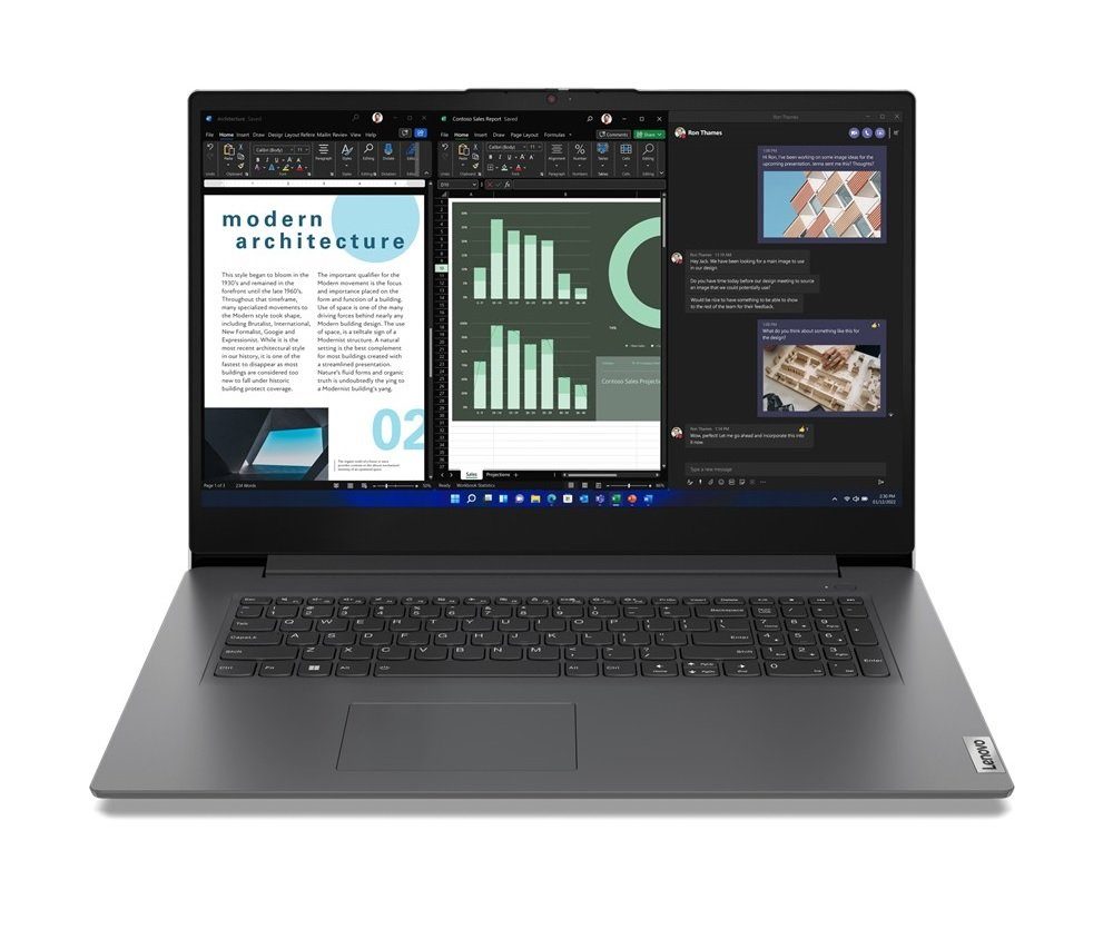 Lenovo V17 G3 IAP, Core-i5 1235U, 16GB RAM, 512GB NVMe SSD Business-Notebook (43,90 cm/17,3 Zoll, Intel Core i5 1235U, Intel Iris Xe Graphics (iGPU), 512 GB SSD, Windows 11 Professional)