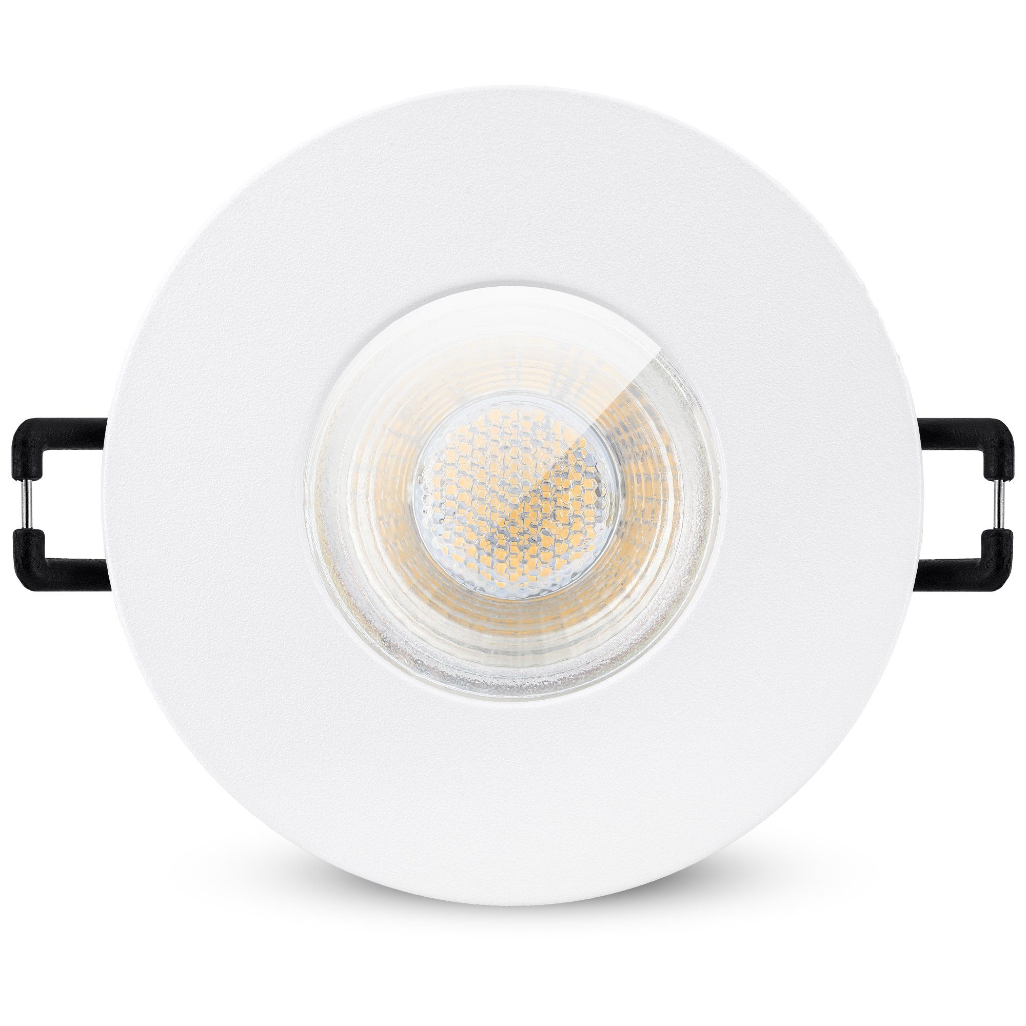 Leuchtmittel 6W Einbauleuchte LED inklusive, linovum warmweiss Einbauspot, LED - IP65 Einbaustrahler Bad 230V inklusive Leuchtmittel GU10