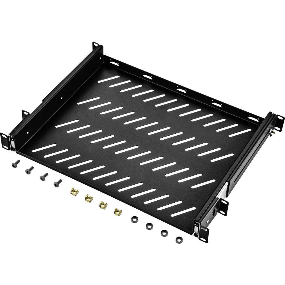 Renkforce Netzwerkschrank 48.3 cm (19) Geräteboden mit Lüftungsschlitzen, Ausziehbar RF-3432148, Ausziehbar