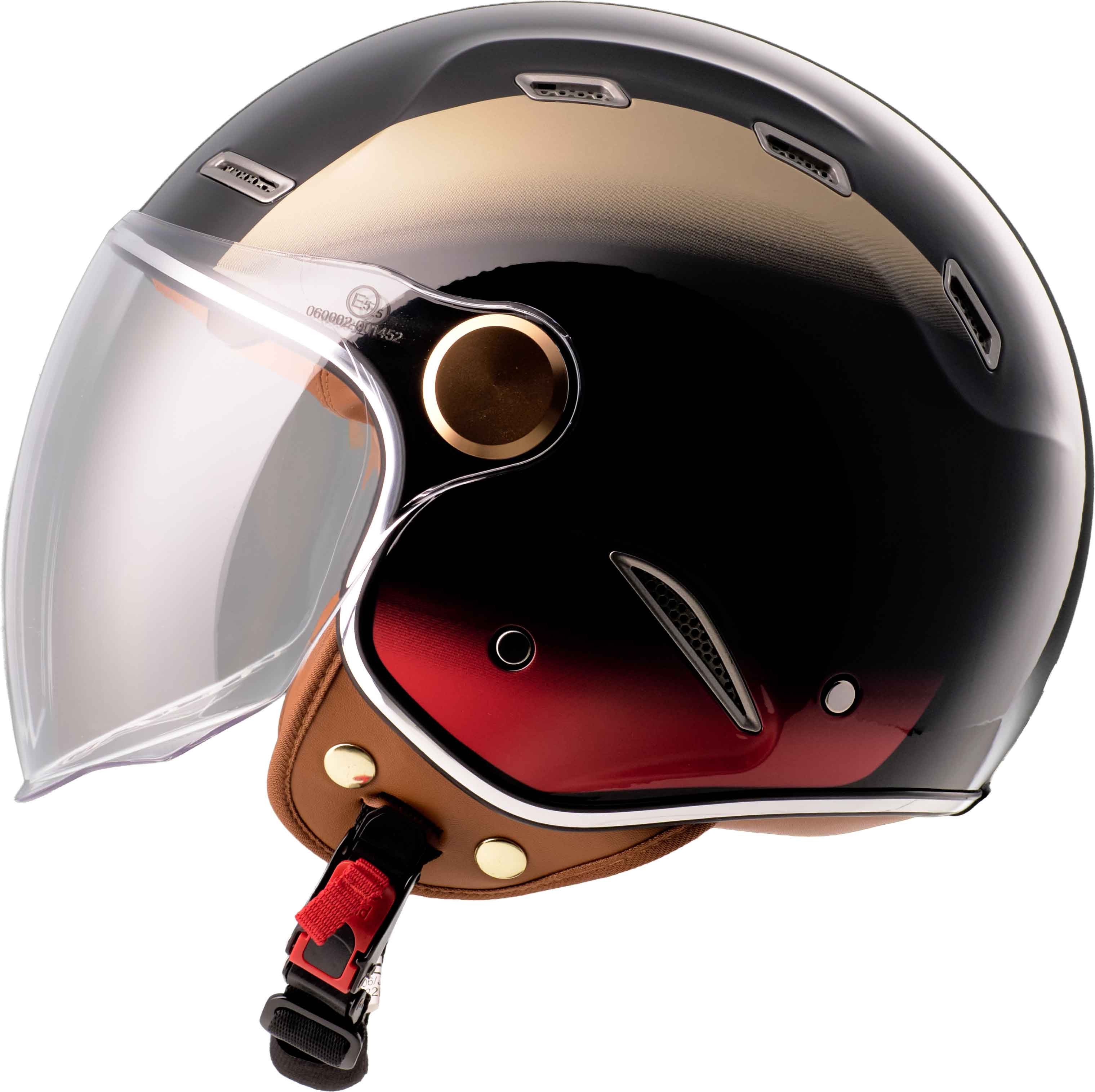 Burnout Motorradhelm Jethelm Heritage Sunset