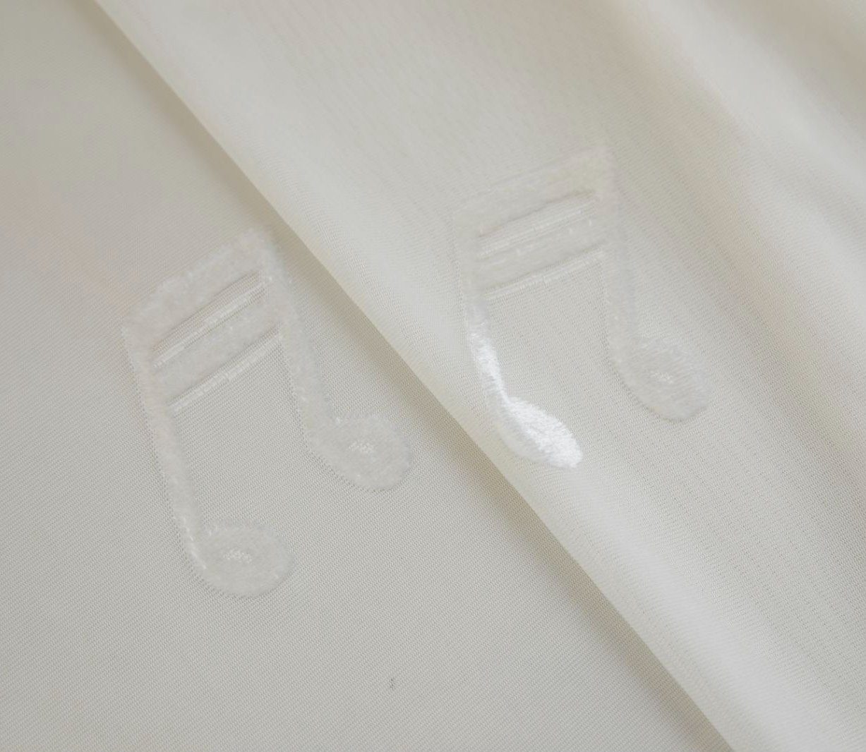 Gardine, HOMEIDEAS, Ösen (2 St), Musiknoten- Polyester, halbtransparent