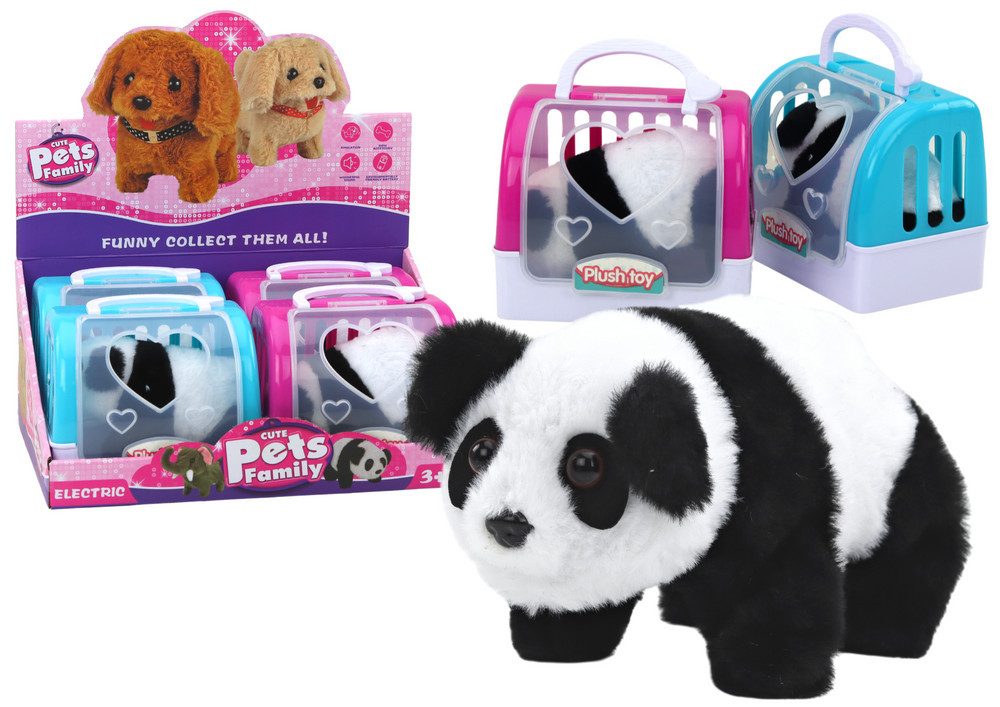 Tier-Intelligenzspielzeug Plüsch-Panda Interaktiv Transporter Trage Plüschtier Sounds Tasche Set