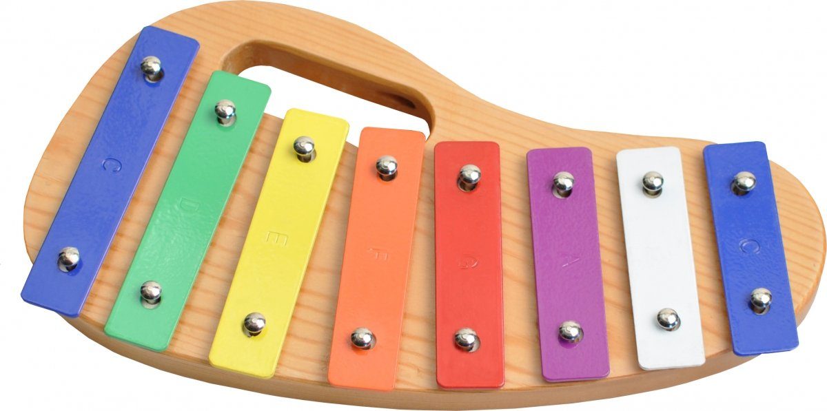 Steinbach Glockenspiel Glockenspiel 8 bunte Klangplatten diatonisch Tonumfang c''-c'''