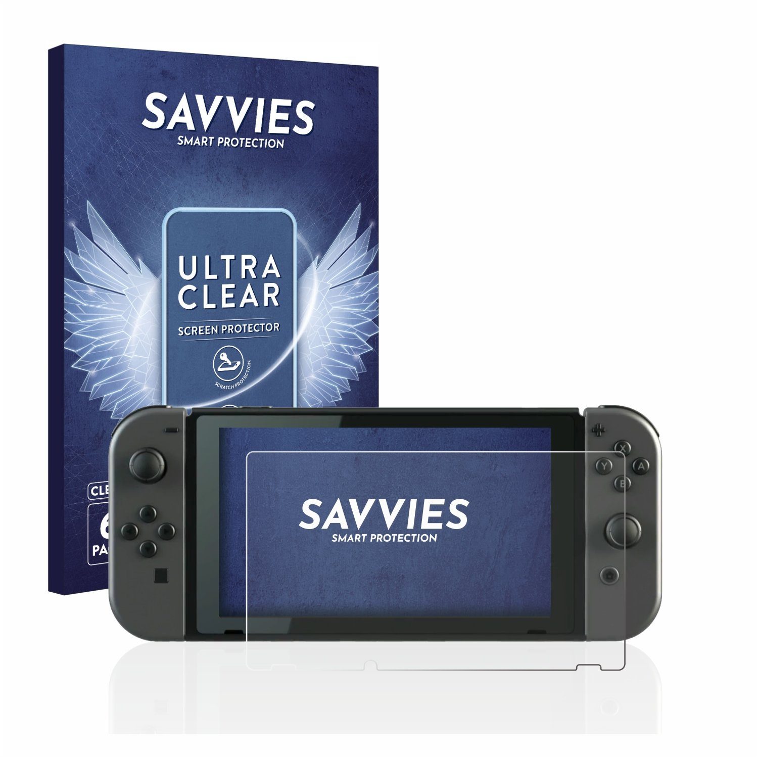 Savvies Displayschutzfolie Schutzfolie für Nintendo Switch, 6 Stück, Displayschutz Schutz Folie Klar Transparent