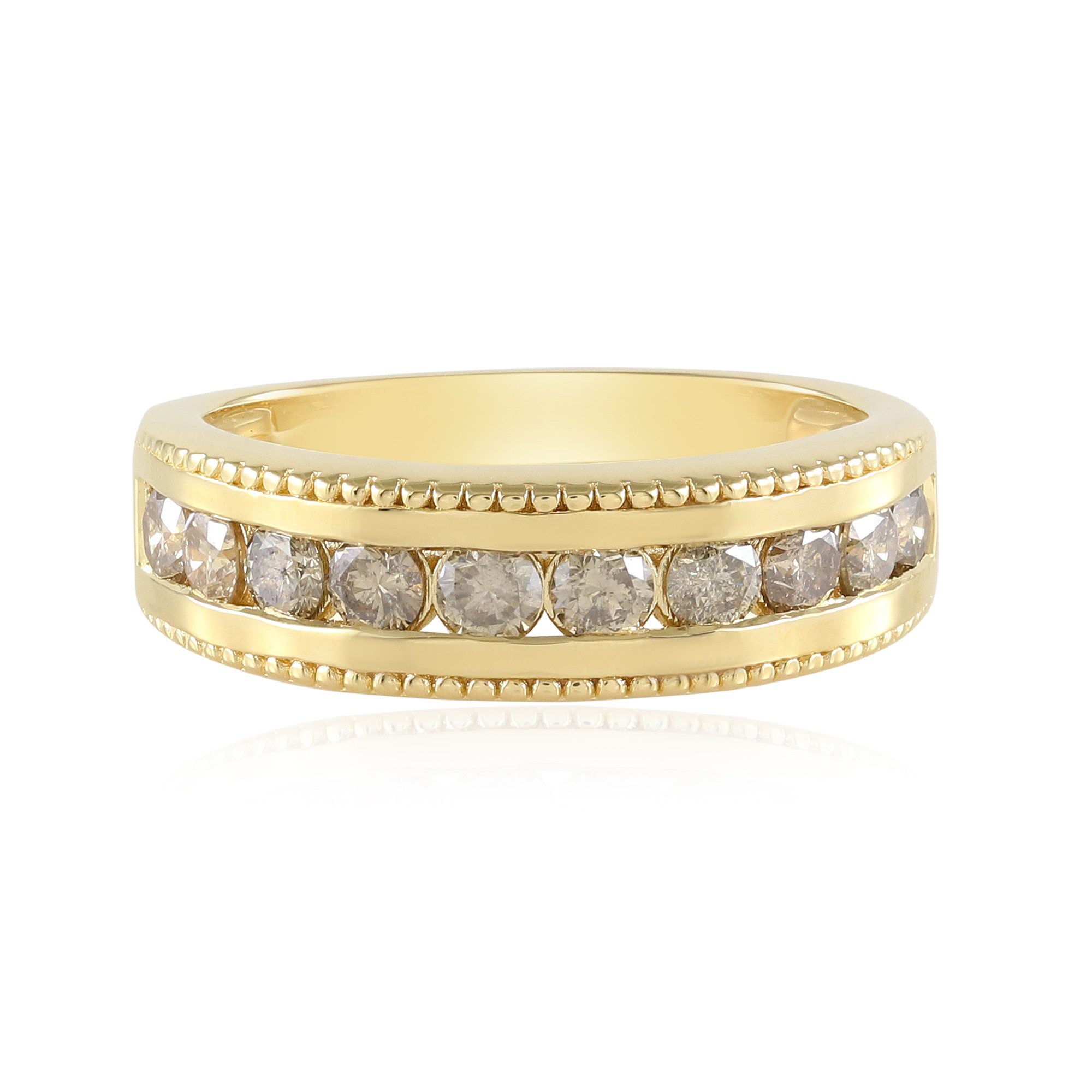 Cavill Diamantring Schicker Schokoladen-Diamant-Ring aus vergoldetem Silber (1-tlg)
