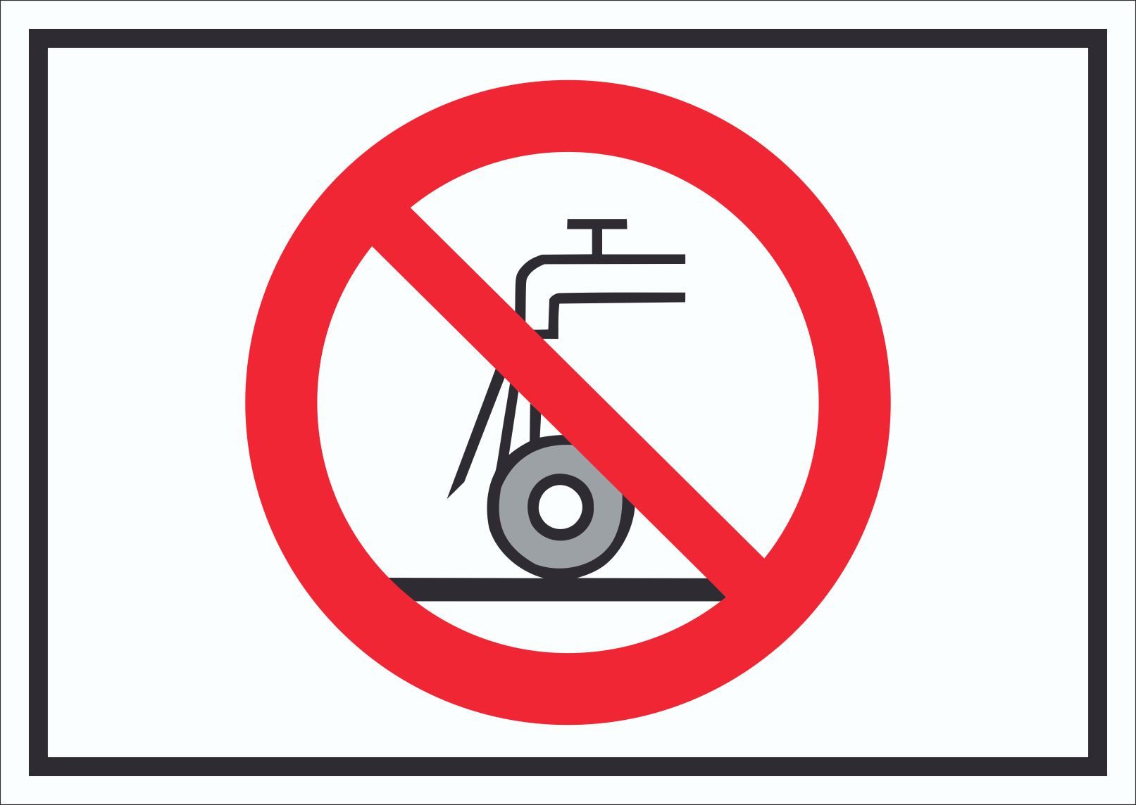 Hinweisschild Nicht zulässig für Nassschleifen Symbol Schild