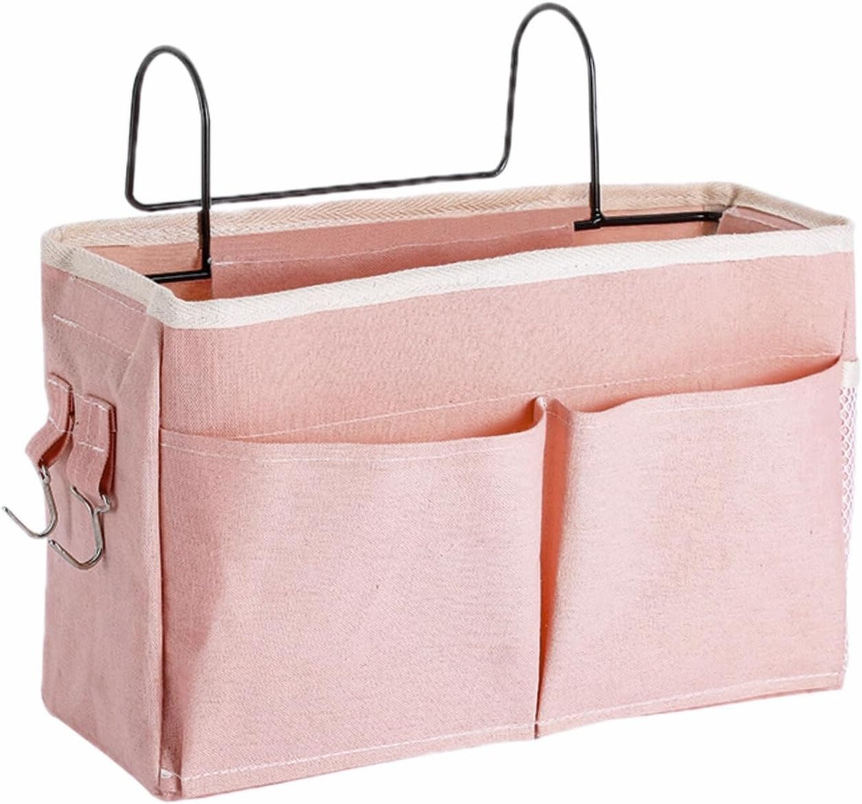 FELIXLEO Unterbettkommode Bett Organizer Hängetasche Rosa mit Drafthaken Aufbewahrung Tasche