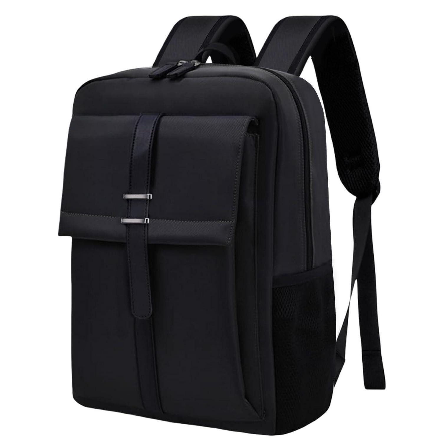 LuxusKollektion Laptoprucksack Herren Rucksack Laptop 15,6 Zoll Schwarz